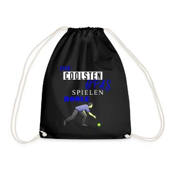 Boule Geschenk • Die Coolsten Opas spielen Boule - Turnbeutel - Schwarz - Vorne