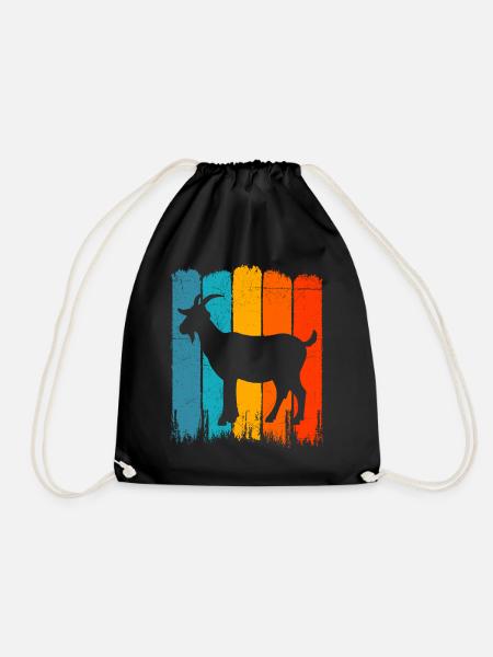 Ziegenbock, geschenk ziege bauernhof tier tierisch - Turnbeutel - Schwarz
