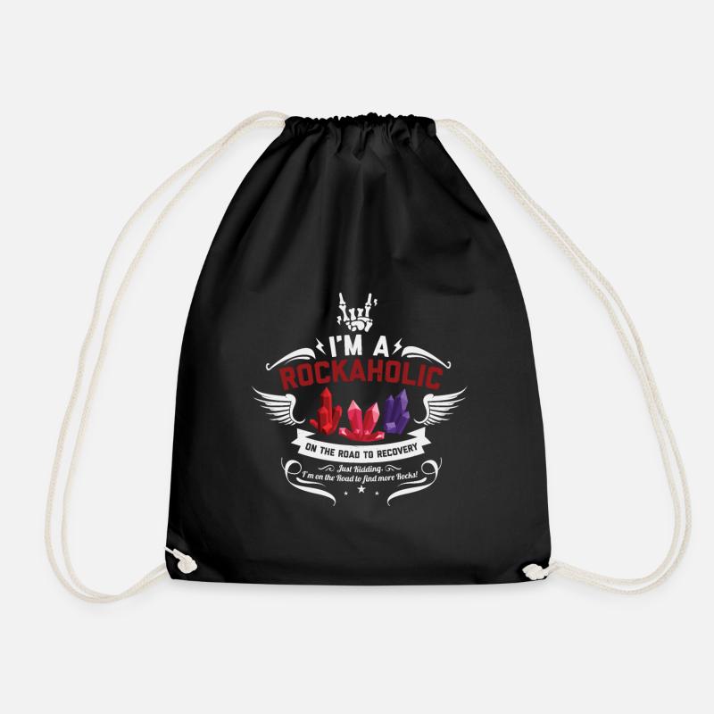 Mineral collector - Drawstring Bag - black