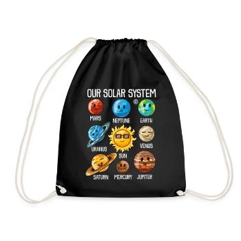 Système solaire T-Shirt Planet Universe Gift - Sac de sport léger - noir - Devant