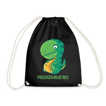 Dinosaur in pregnancy - Drawstring Bag - black - Front