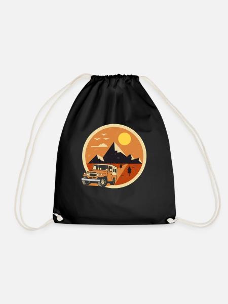 Safari Adventure Jeep - Drawstring Bag - black