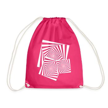 Techno - Drawstring Bag - fuchsia - Front