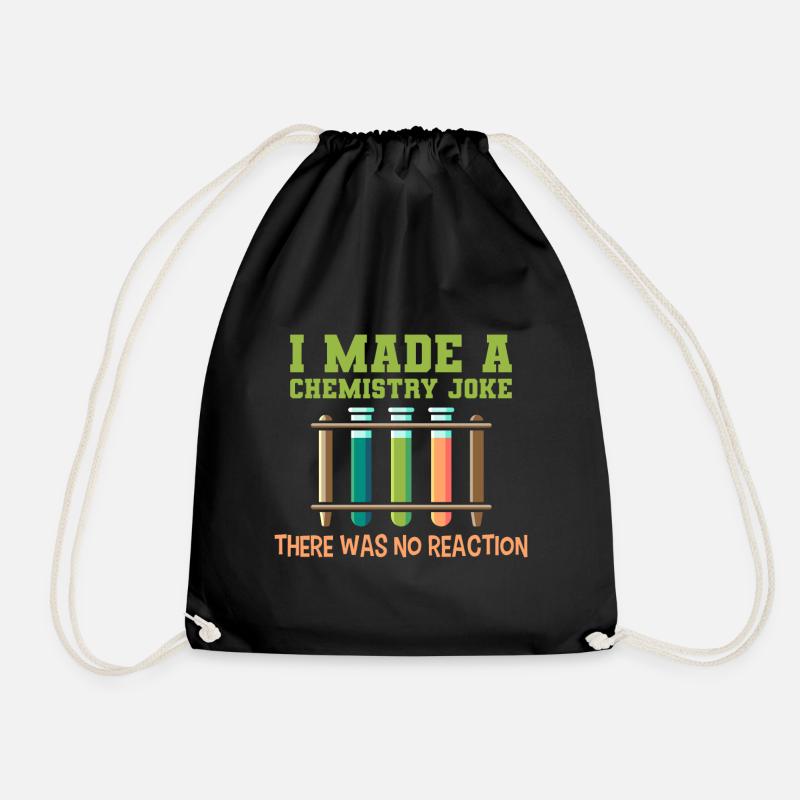 Chemie Witz, geschenk chemiker labor laborant - Turnbeutel - Schwarz