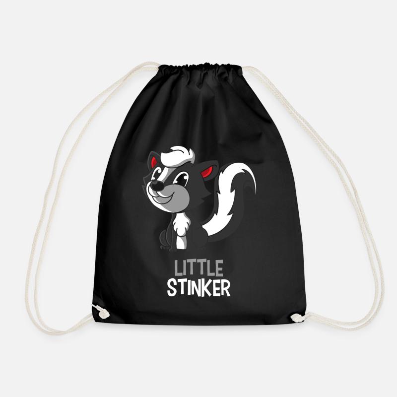 Kleiner Stinker, geschenk stinktier little stinker - Turnbeutel - Schwarz