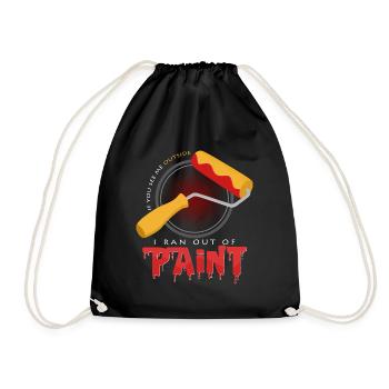 painting - Drawstring Bag - black - Front