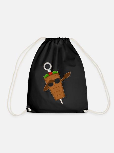 Doner kebab - Drawstring Bag - black