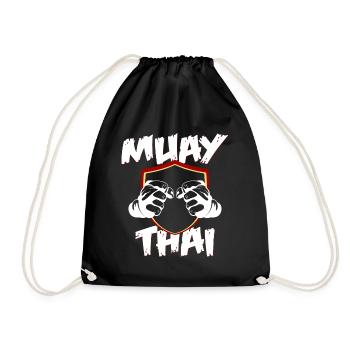 Thaiboxen - Turnbeutel - Schwarz - Vorne