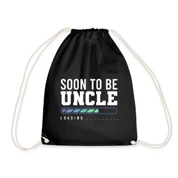 Uncle loading bar, gift baby pregnancy - Drawstring Bag - black - Front