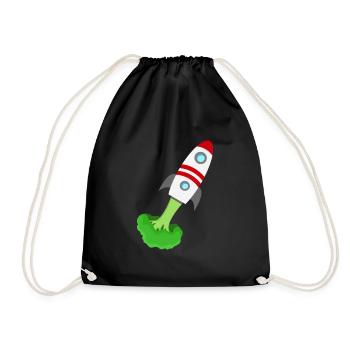 Broccoli rocket - Drawstring Bag - black - Front