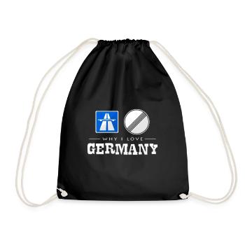 Deutschland - Turnbeutel - Schwarz - Vorne
