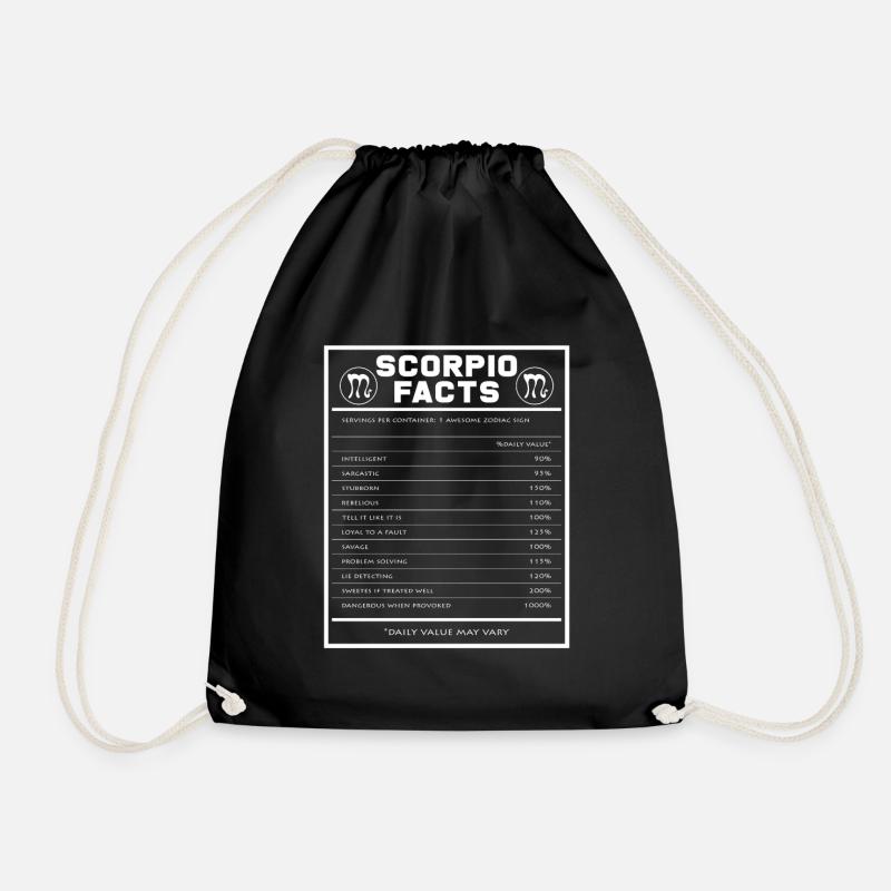 Faits du zodiaque du Scorpion - Sac de sport léger - noir