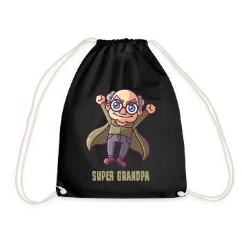 Super grand-père, héros de super-héros de grand-père - Sac de sport léger - noir - Devant