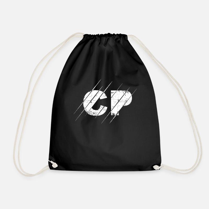 CP Initials Claudio - Drawstring Bag - black