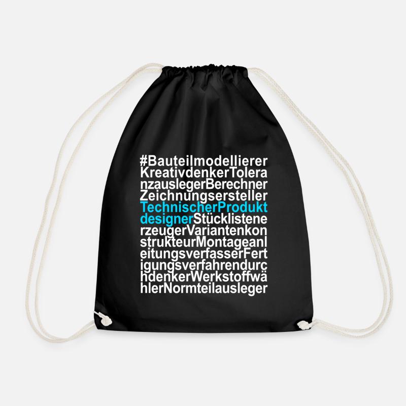 Technischer Produktdesigner Zeichner - Turnbeutel - Schwarz