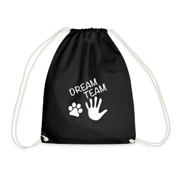 Dream Team Hand Pfote - Turnbeutel - Schwarz - Vorne