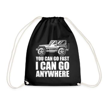 I Can Go Anywhere, véhicule tout-terrain 4x4 - Sac de sport léger - noir - Devant