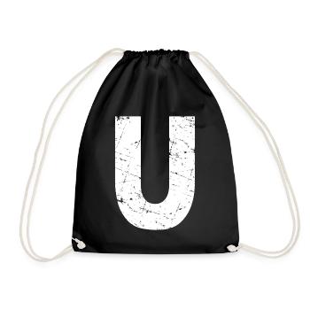 Lettre u - Sac de sport léger - noir - Devant