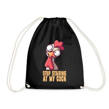 Stop Staring At My Cock - Drawstring Bag - black - Front