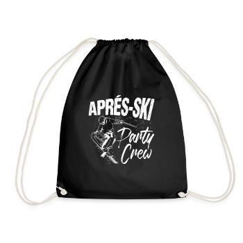 Apres Ski Aprés Ski Skihütte Piste - Turnbeutel - Schwarz - Vorne