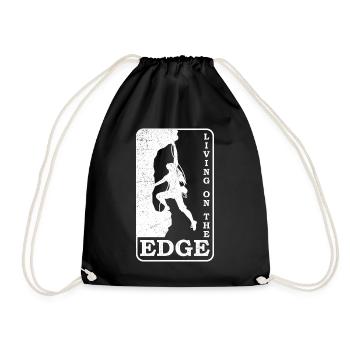 Living On The Edge, cadeau d'escalade en bloc - Sac de sport léger - noir - Devant
