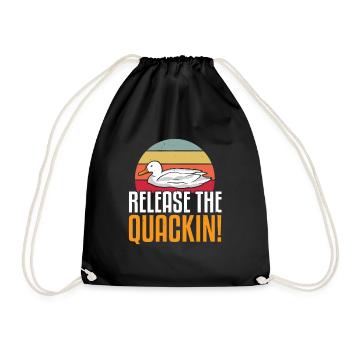 duck - Drawstring Bag - black - Front