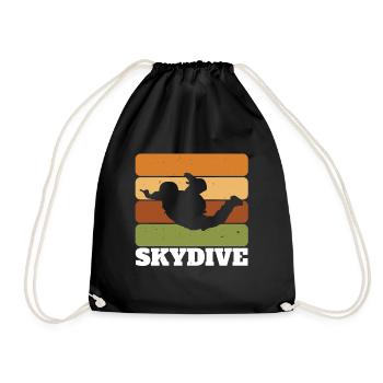 Skydive - Turnbeutel - Schwarz - Vorne