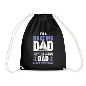Dad Boot papa Sailing - Turnbeutel - Schwarz - Vorne