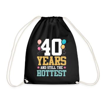 Anniversaire de 40 ans chaud - Sac de sport léger - noir - Devant