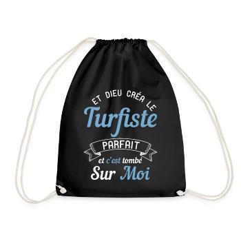 Turfiste humour cadeau parieur PMU drôle original - Sac de sport léger - noir - Devant