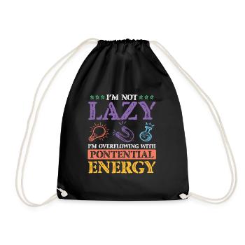 Science science energy - Drawstring Bag - black - Front
