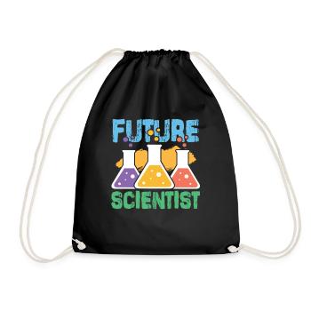 Science science atom - Drawstring Bag - black - Front