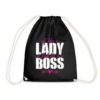 Frauenrechte Lady Boss Chefin - Turnbeutel - Schwarz - Vorne