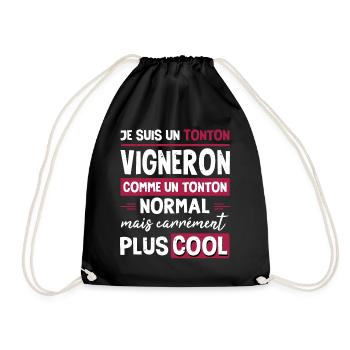 Vigneron cadeau humour drôle métier super tonton - Sac de sport léger - noir - Devant