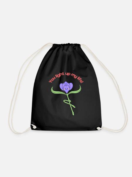 You Light Up My Life - Valentine's Day - Drawstring Bag - black
