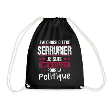 Serrurier cadeau humour drôle métier serrure homme - Sac de sport léger - noir - Devant