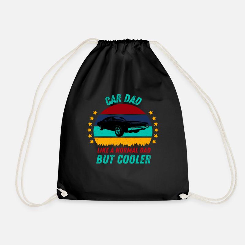Car Dad - Cool Fathers Day Gift - Drawstring Bag - black