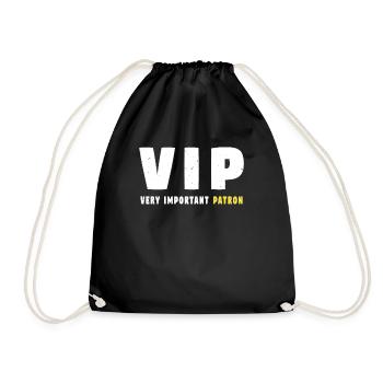 VIP Patron Chef Boss Gift Humor - Drawstring Bag - black - Front