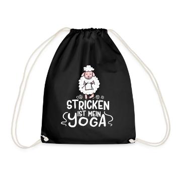 Stricken Ist Mein Yoga - Turnbeutel - Schwarz - Vorne