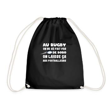 Rugby Humour Les bobo c'est pour les footballeurs - Sac de sport léger - noir - Devant