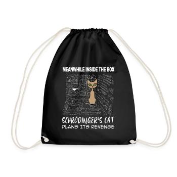 En attendant dans la boîte le chat de Schrödinger - Sac de sport léger - noir - Devant