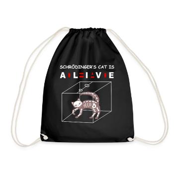 Le chat Schrödingers est mort / vivant - Sac de sport léger - noir - Devant
