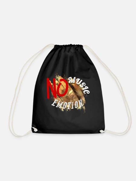 No music no émotion - Sac de sport léger - noir