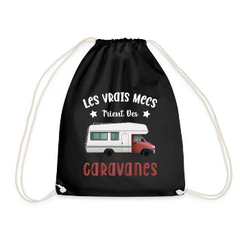 Les Vrais Mecs Trient Des Caravanes - Sac de sport léger - noir - Devant