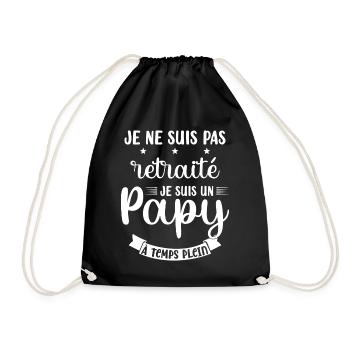 Je ne suis pas Retraité je suis un Papy - Sac de sport léger - noir - Devant