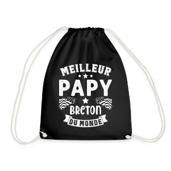 Meilleur Papy Breton du Monde - Sac de sport léger - noir - Devant