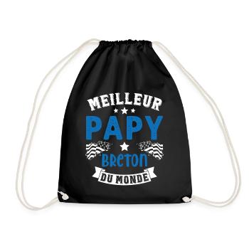 Meilleur Papy Breton du Monde - Sac de sport léger - noir - Devant