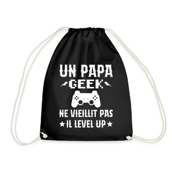 Un Papa Geek Ne Vieillit Pas Il Level Up - Sac de sport léger - noir - Devant