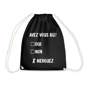 Homme qui a un trop bu - Sac de sport léger - noir - Devant