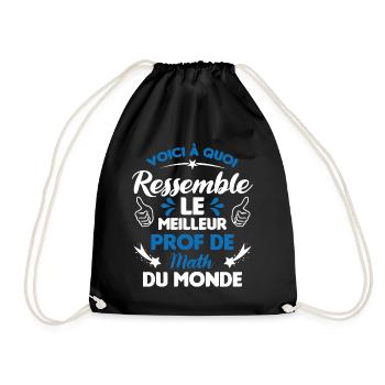 Voici Le meilleur Prof de Math du monde - Sac de sport léger - noir - Devant